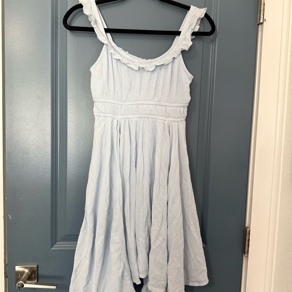 Arizona Jean Company Blue Ruched Pleated Sundress